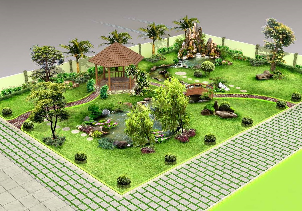 Sân vườn nhà anh TRUNG