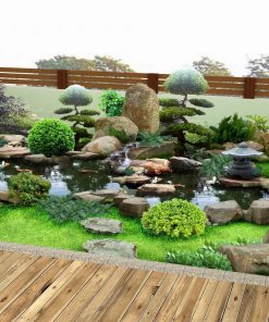 Anh Ngọc hồ Koi cạnh nhà