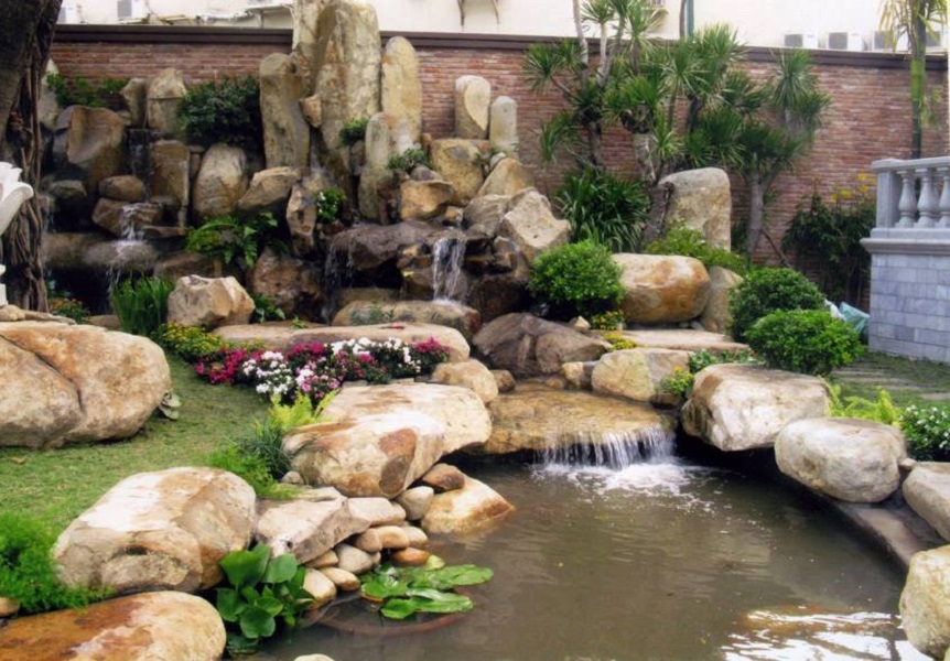 Thiết kế thác suối nhà chị Du